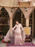 Blush Pink Floral Lehenga with Fuchsia Accents