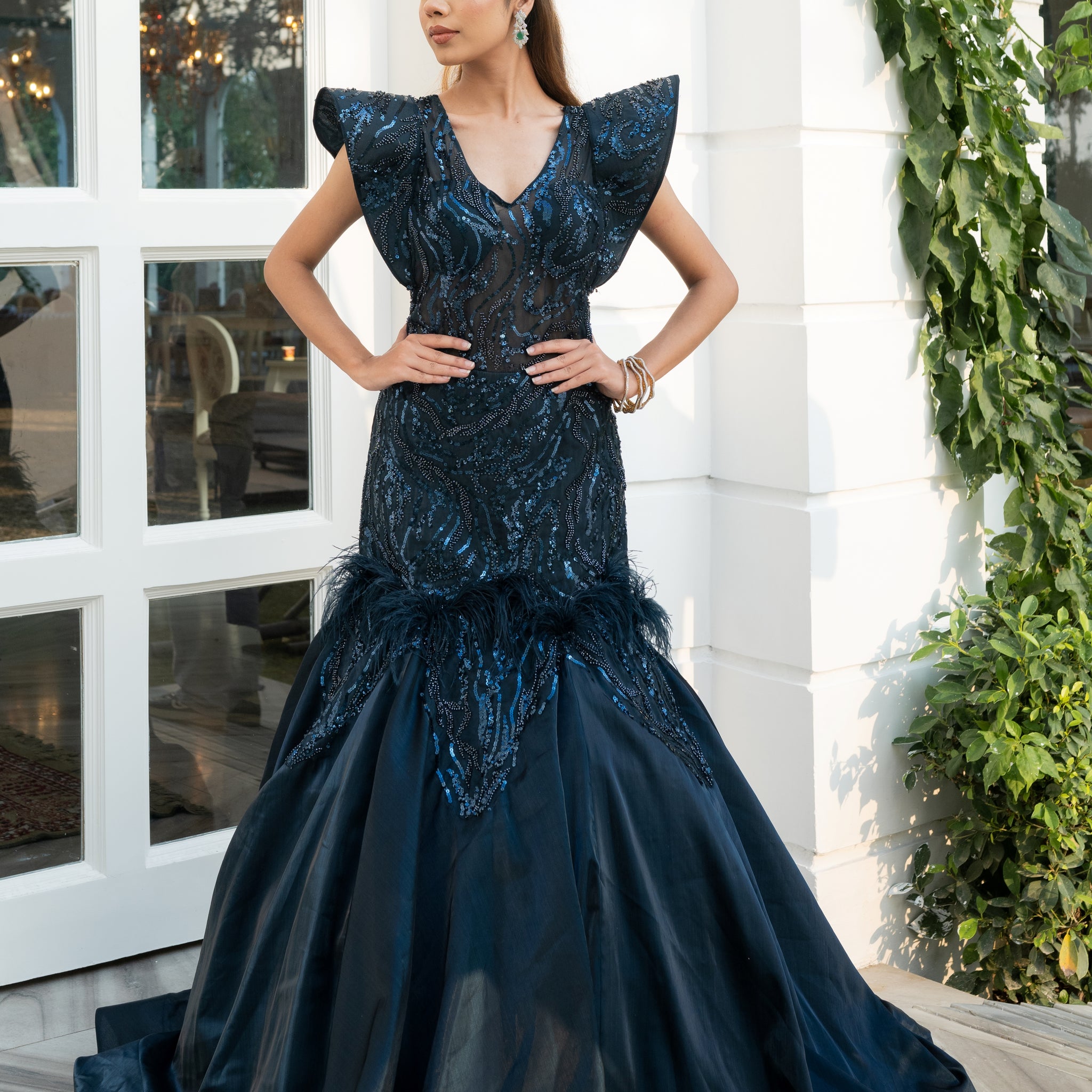 dark blue engagement dress Best Wedding Gowns For Brides-To-Be That Are Worth Bookmarking