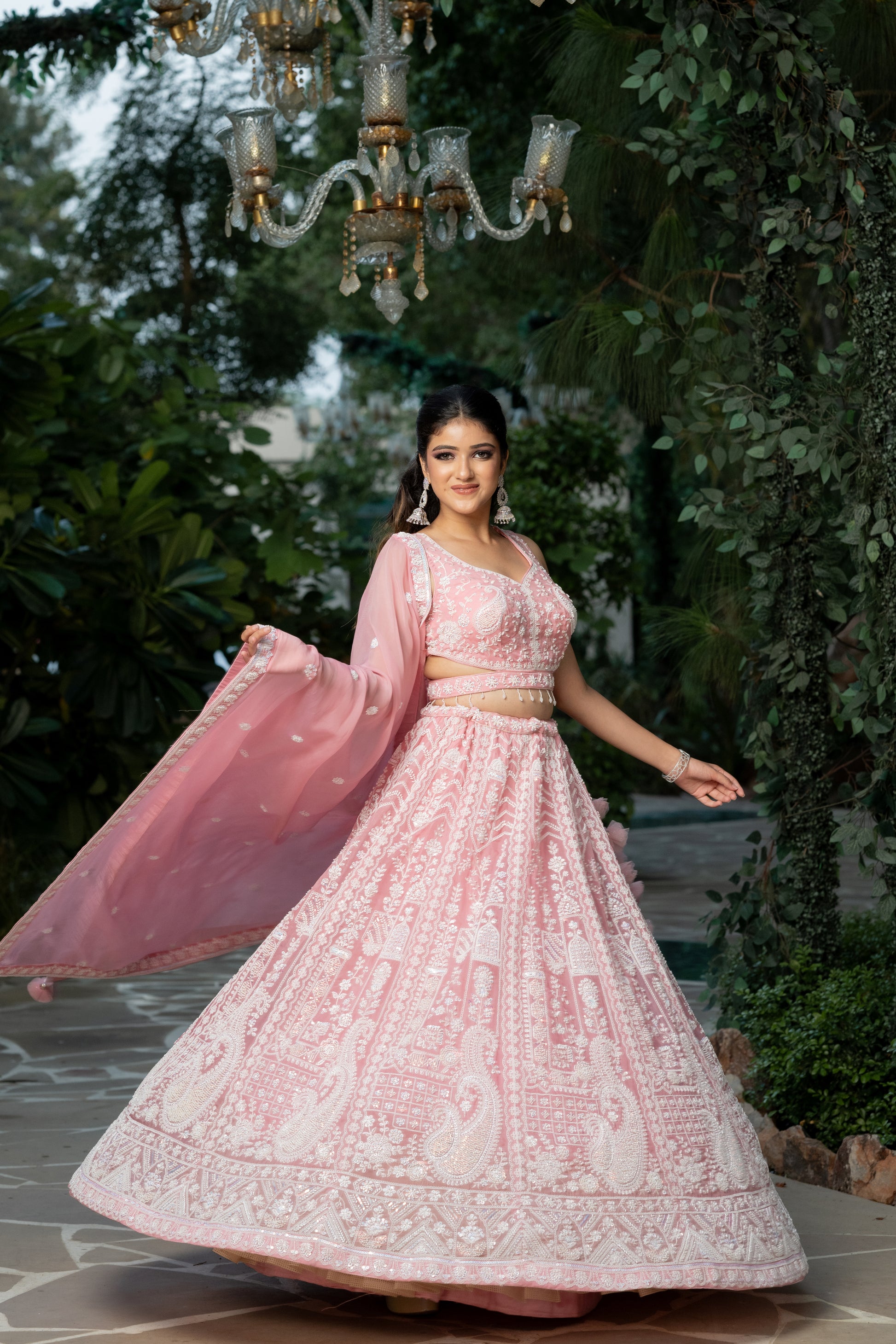 Pink color lehenga for wedding, engagement, ring ceremony Pink color lehenga for wedding, engagement, ring ceremony