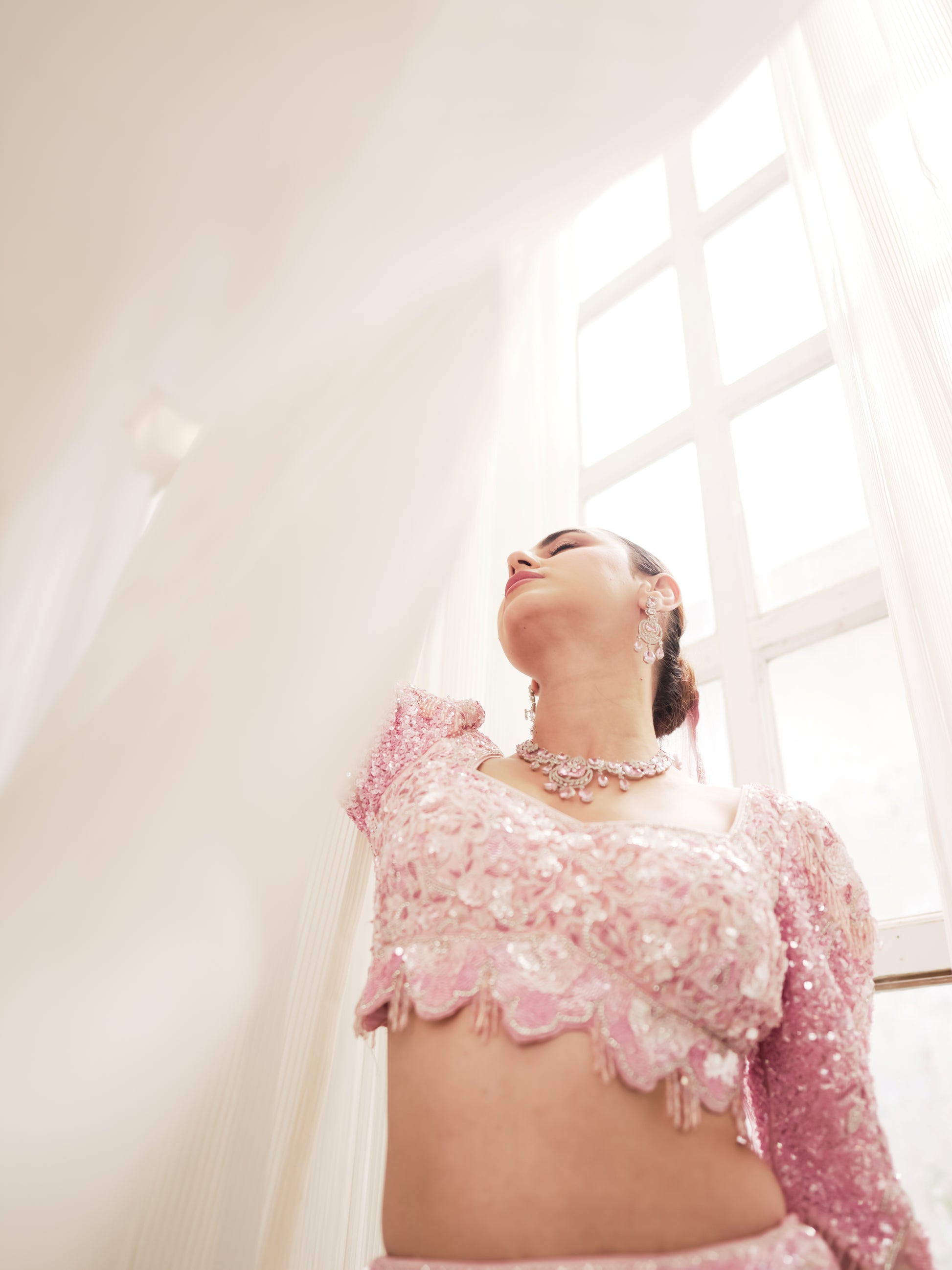 Gulabi Fishtail Pink Reception Lehenga