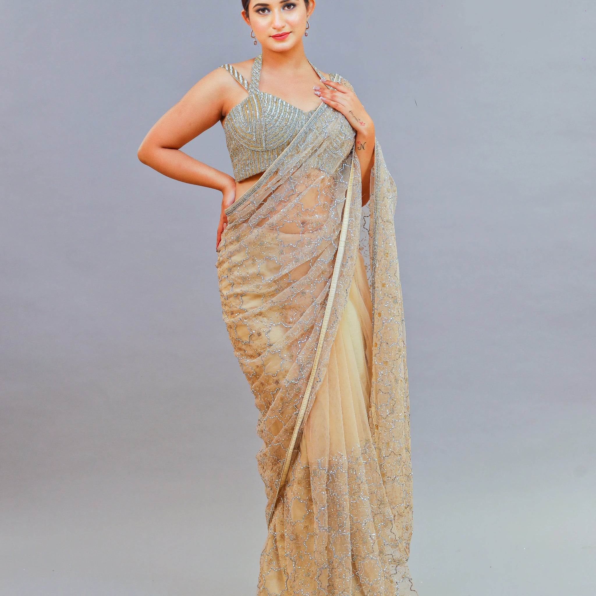 Gold Saree Ensemble