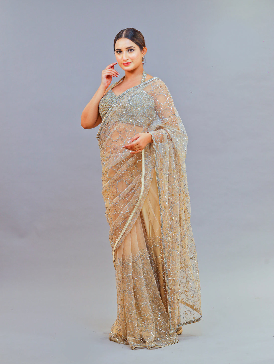 Gold Saree Ensemble