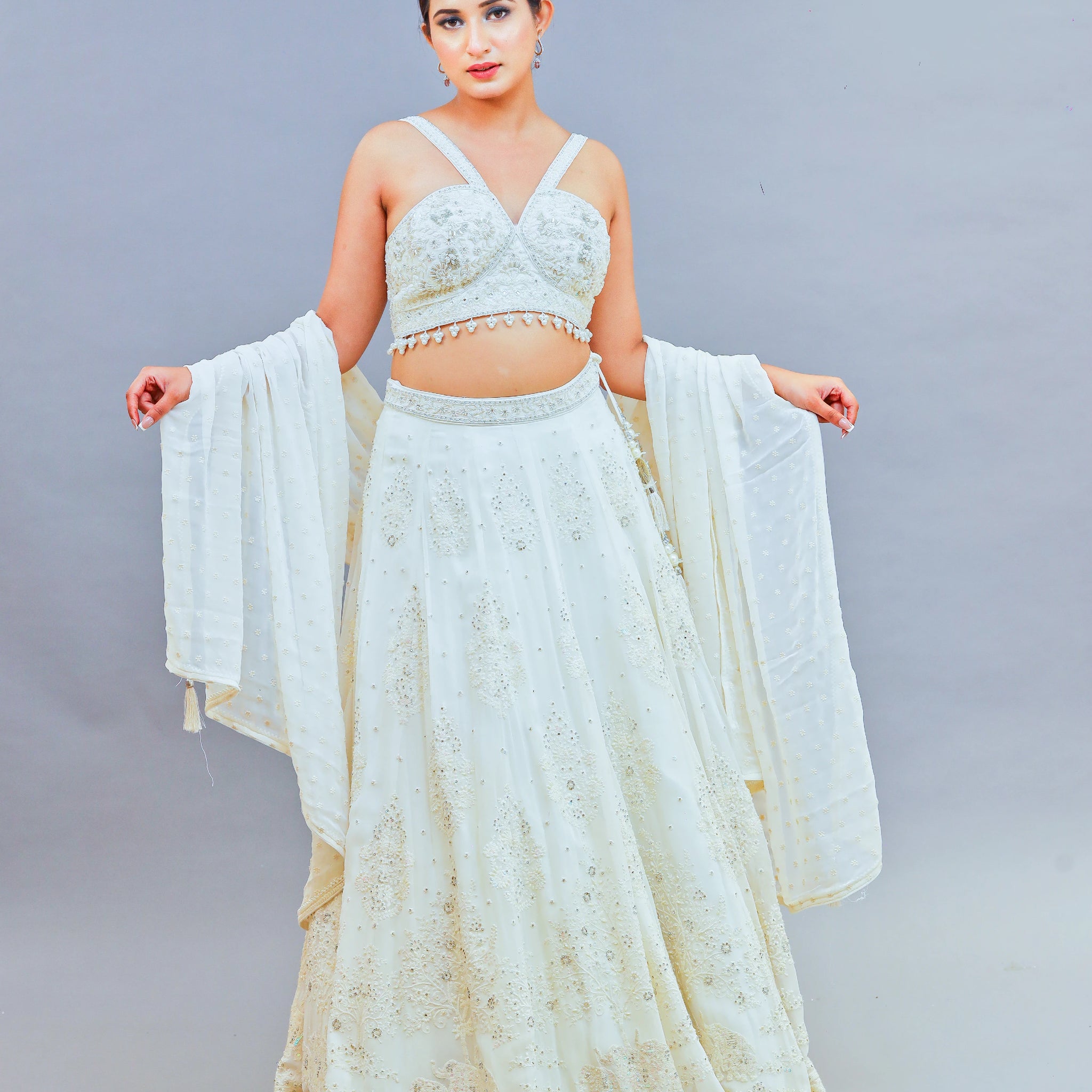 Ivory Pearl Lehenga Set