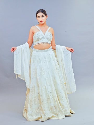 Ivory Pearl Lehenga Set