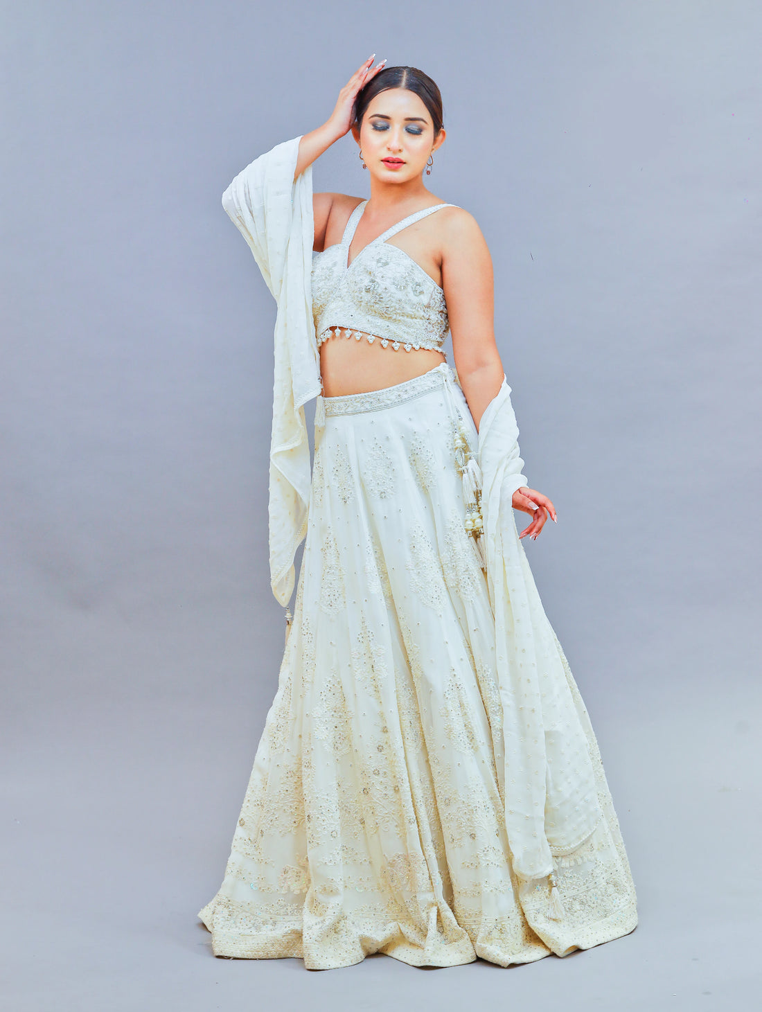 Ivory Pearl Lehenga Set