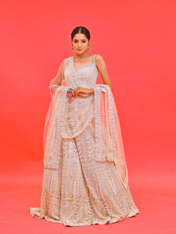 Jahanara Ivory Lehenga