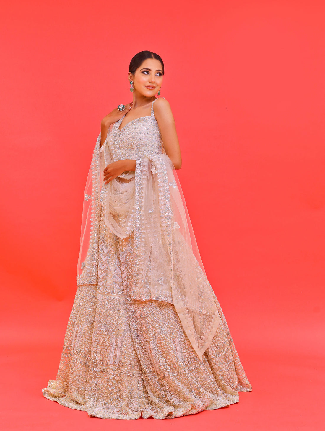 Jahanara Ivory Lehenga