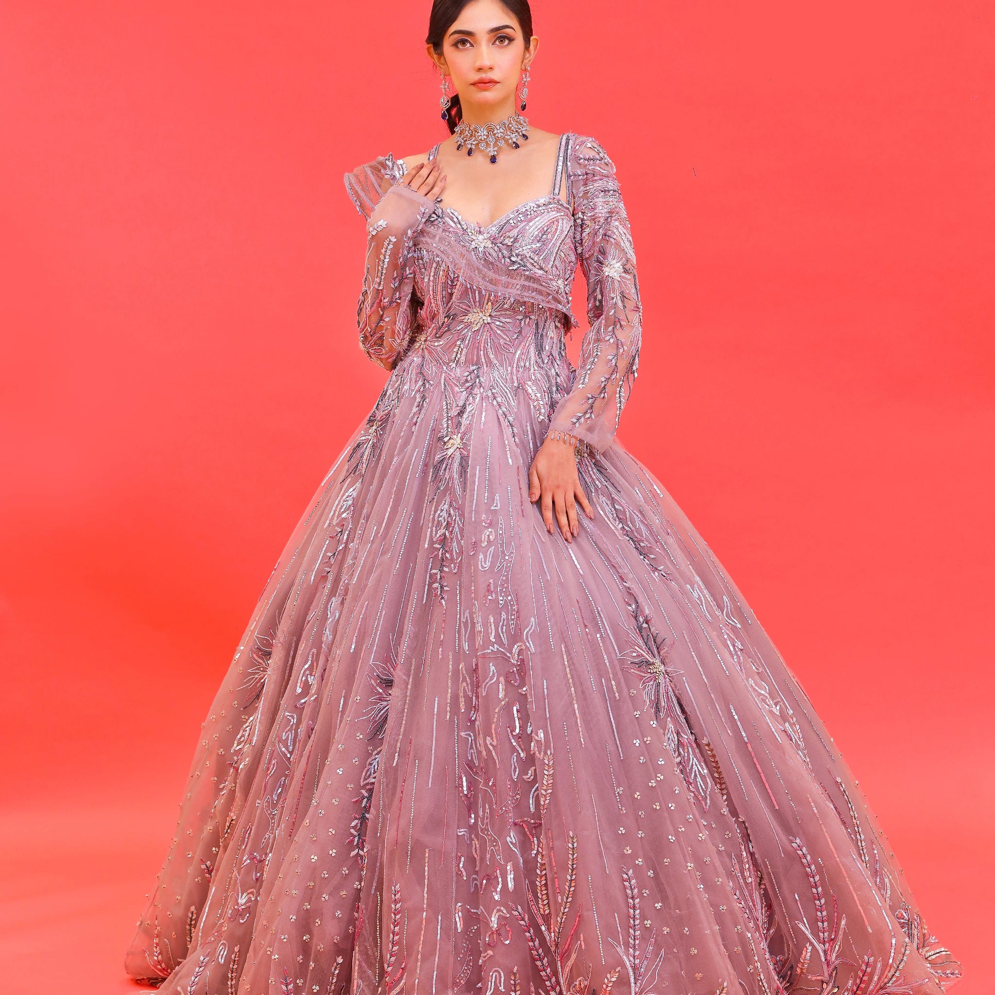 Lilac Full Flair Gown