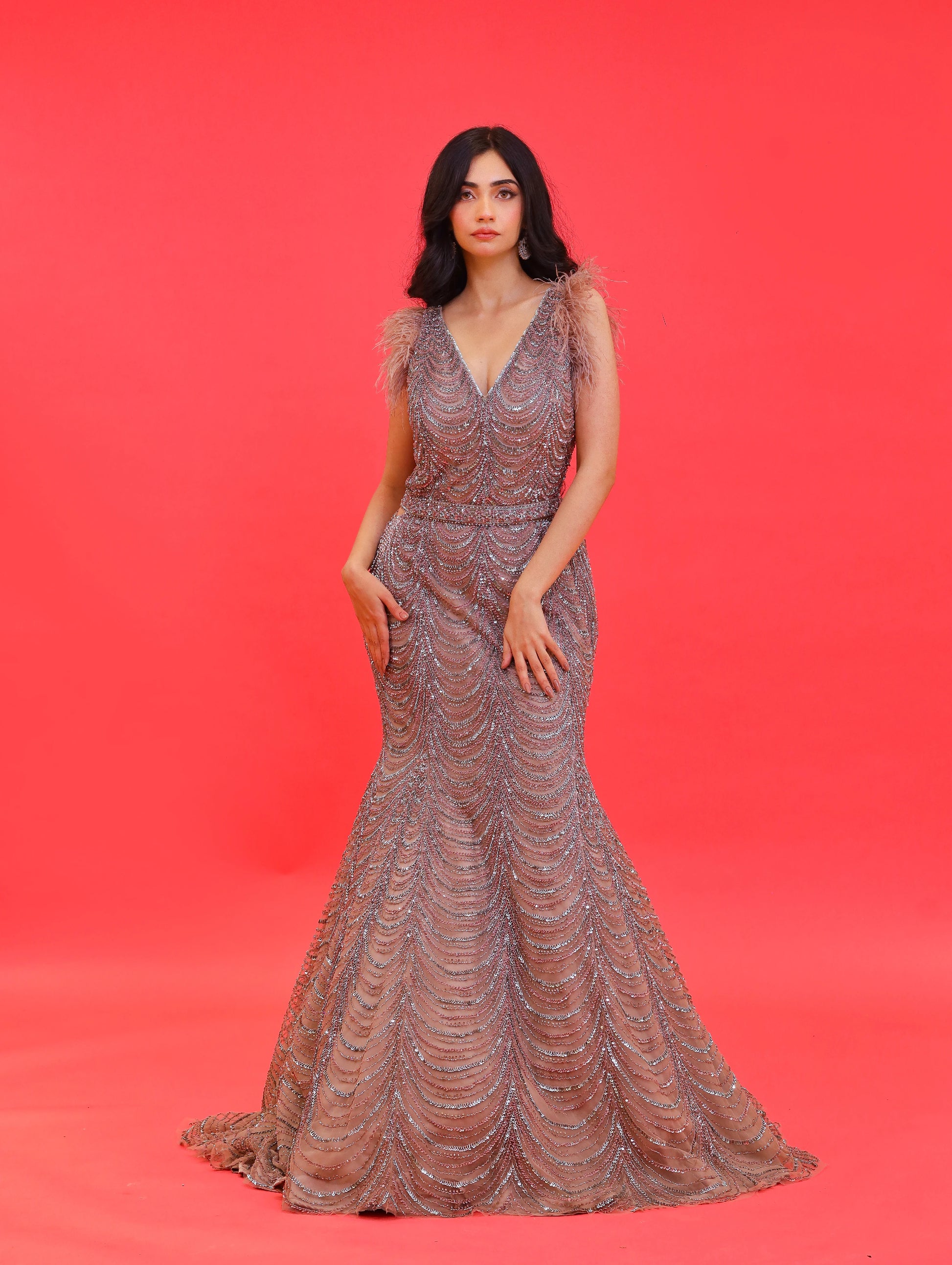 Mermaid Style Gown in Base Net Mermaid Style Gown in Base Net