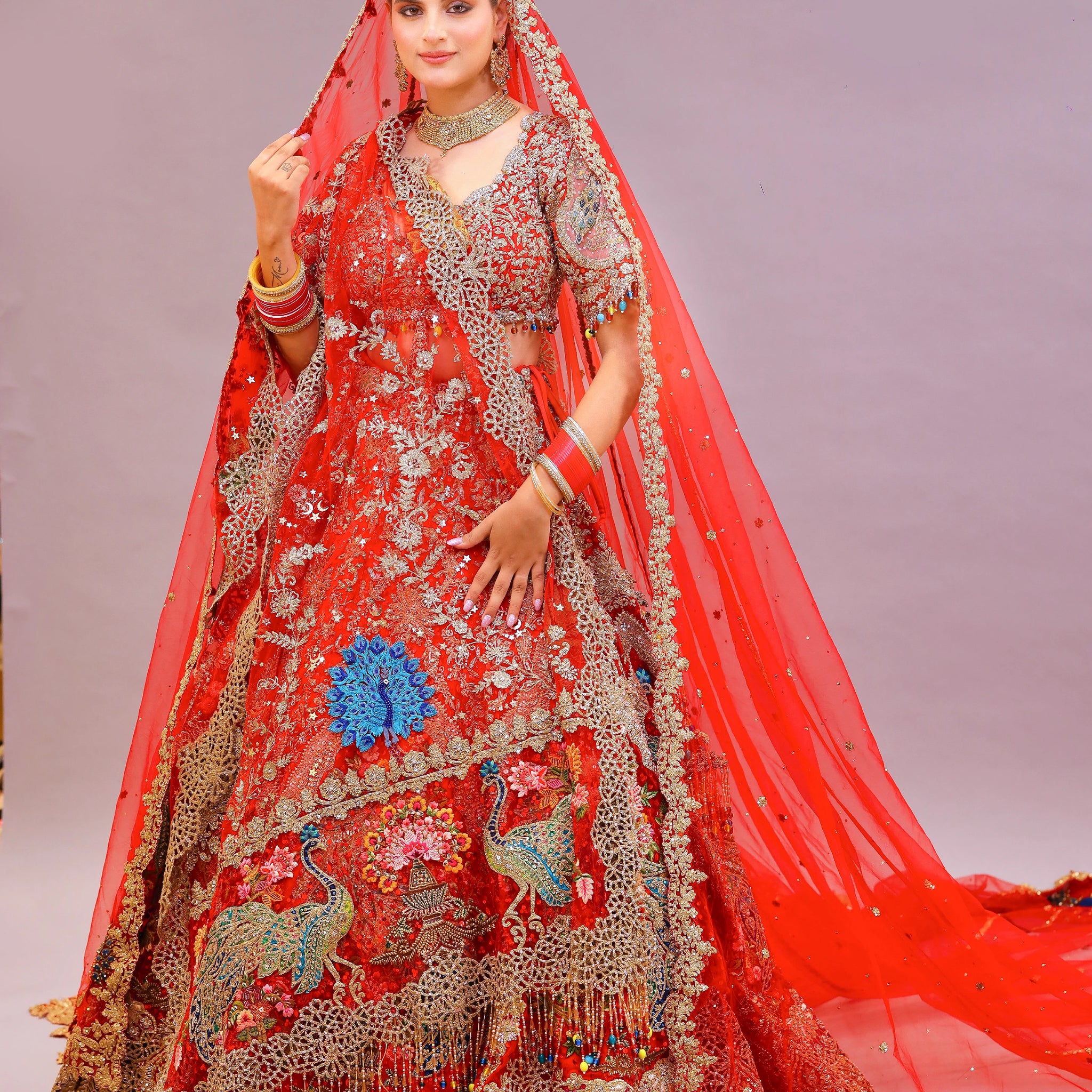 Morni Regal Feathered Affair Lehenga Set