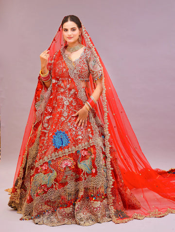 Morni Regal Feathered Affair Lehenga Set