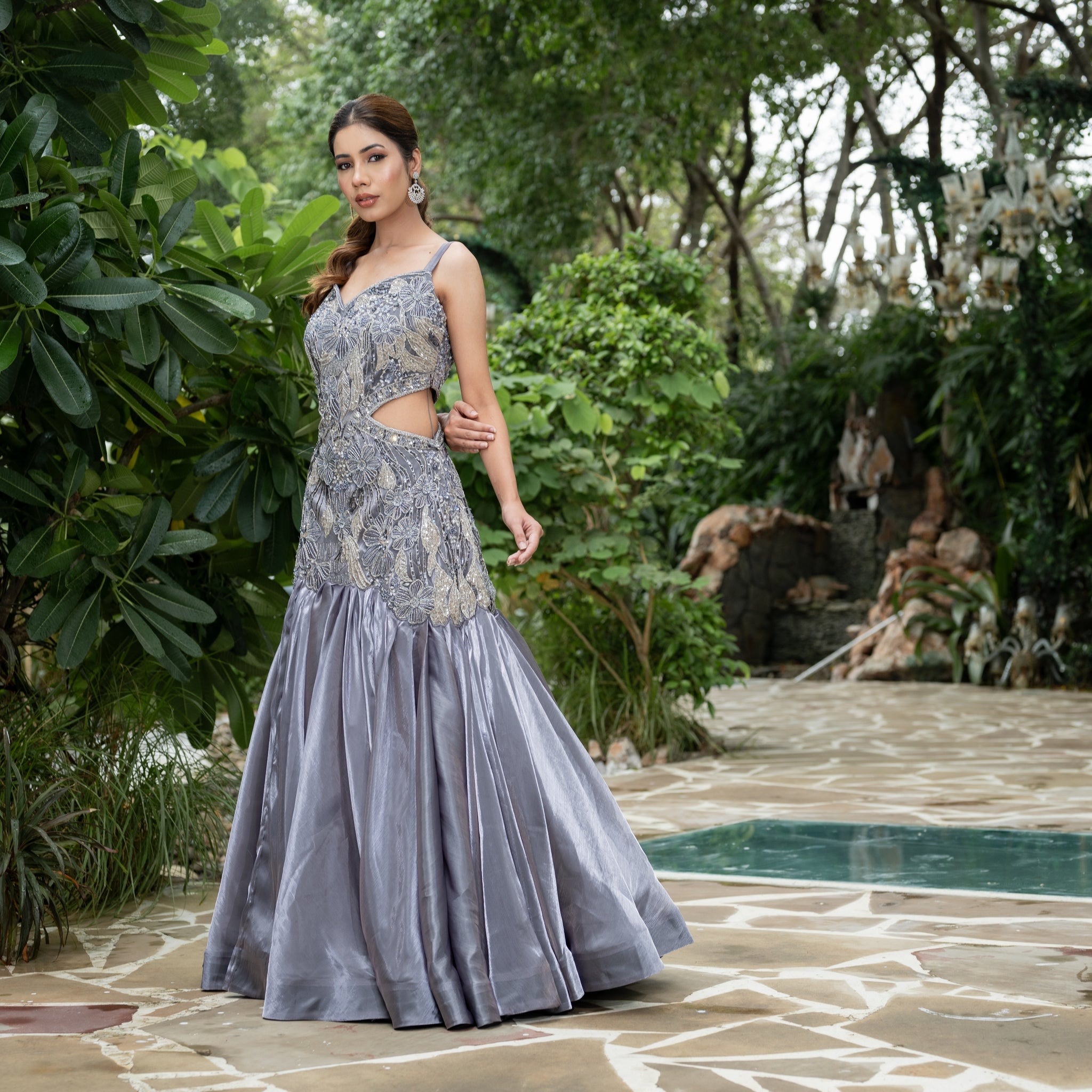 Lilac Reception, Engagement, Partywear Gown
