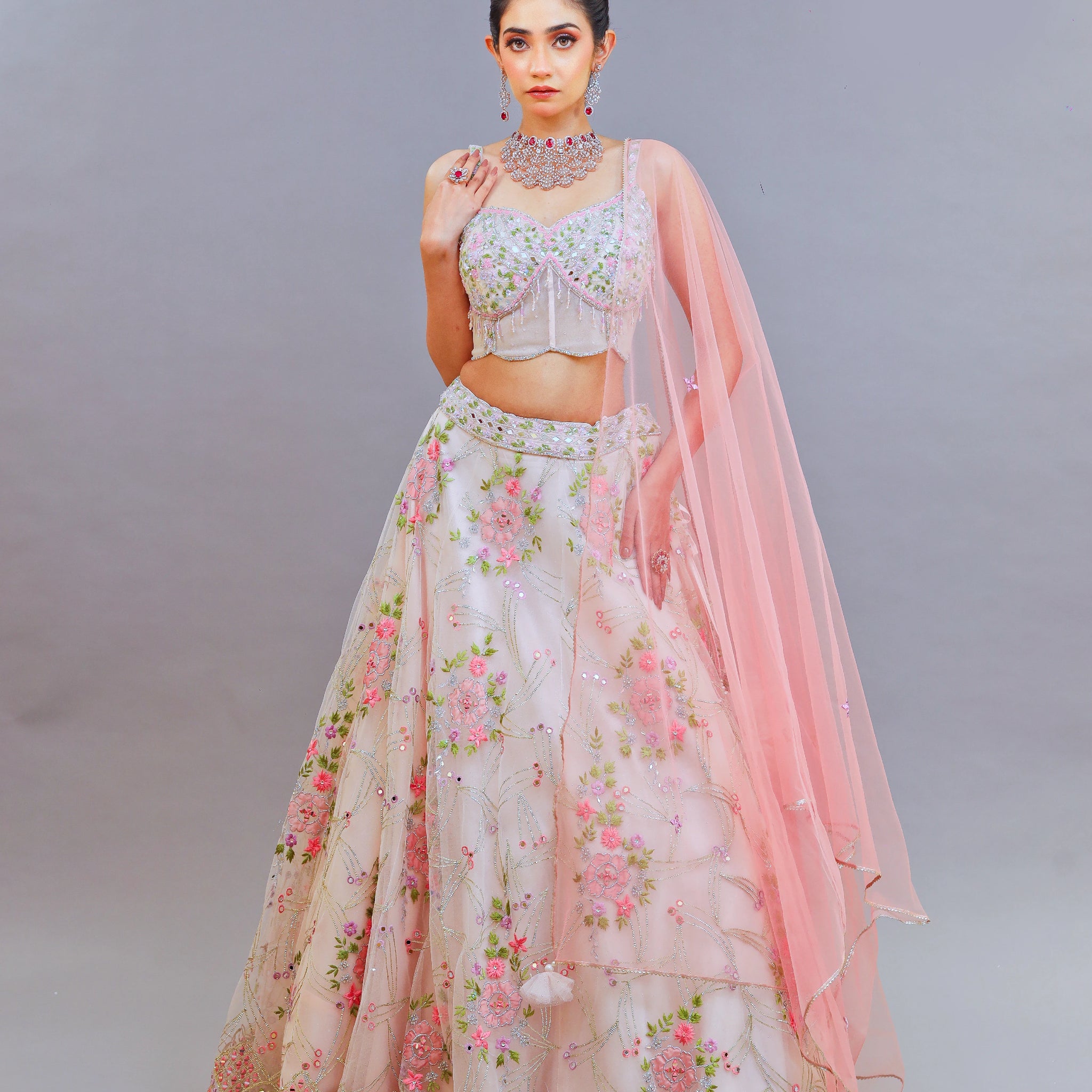 Powder Pink Lehanga Set