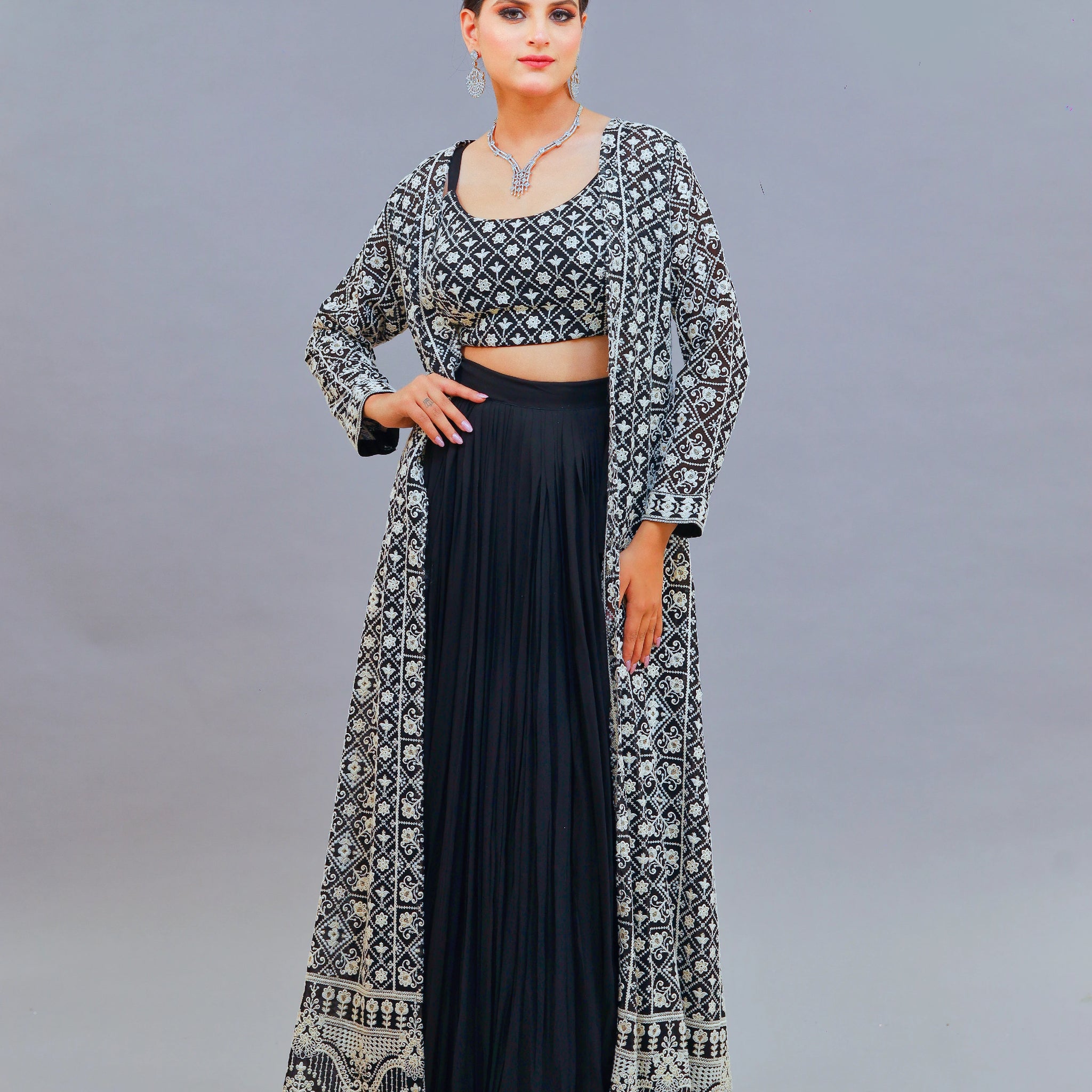 Pure Georgette Indo-Western Ensemble