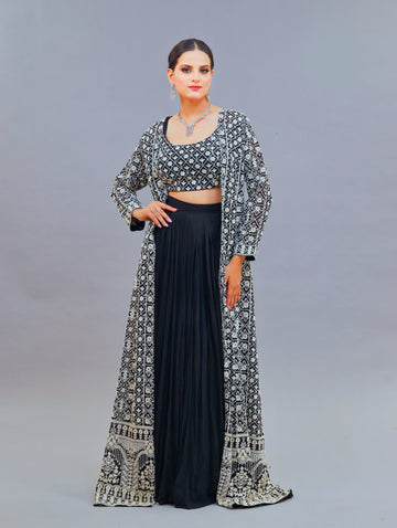 Pure Georgette Indo-Western Ensemble