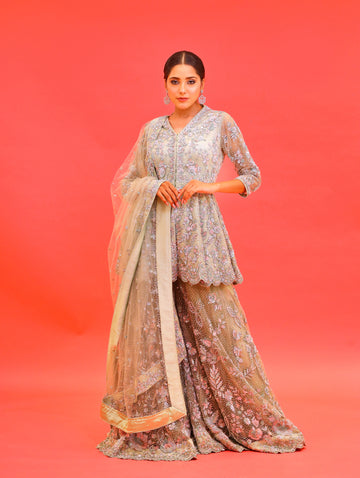 Sea Green Sharara Suit