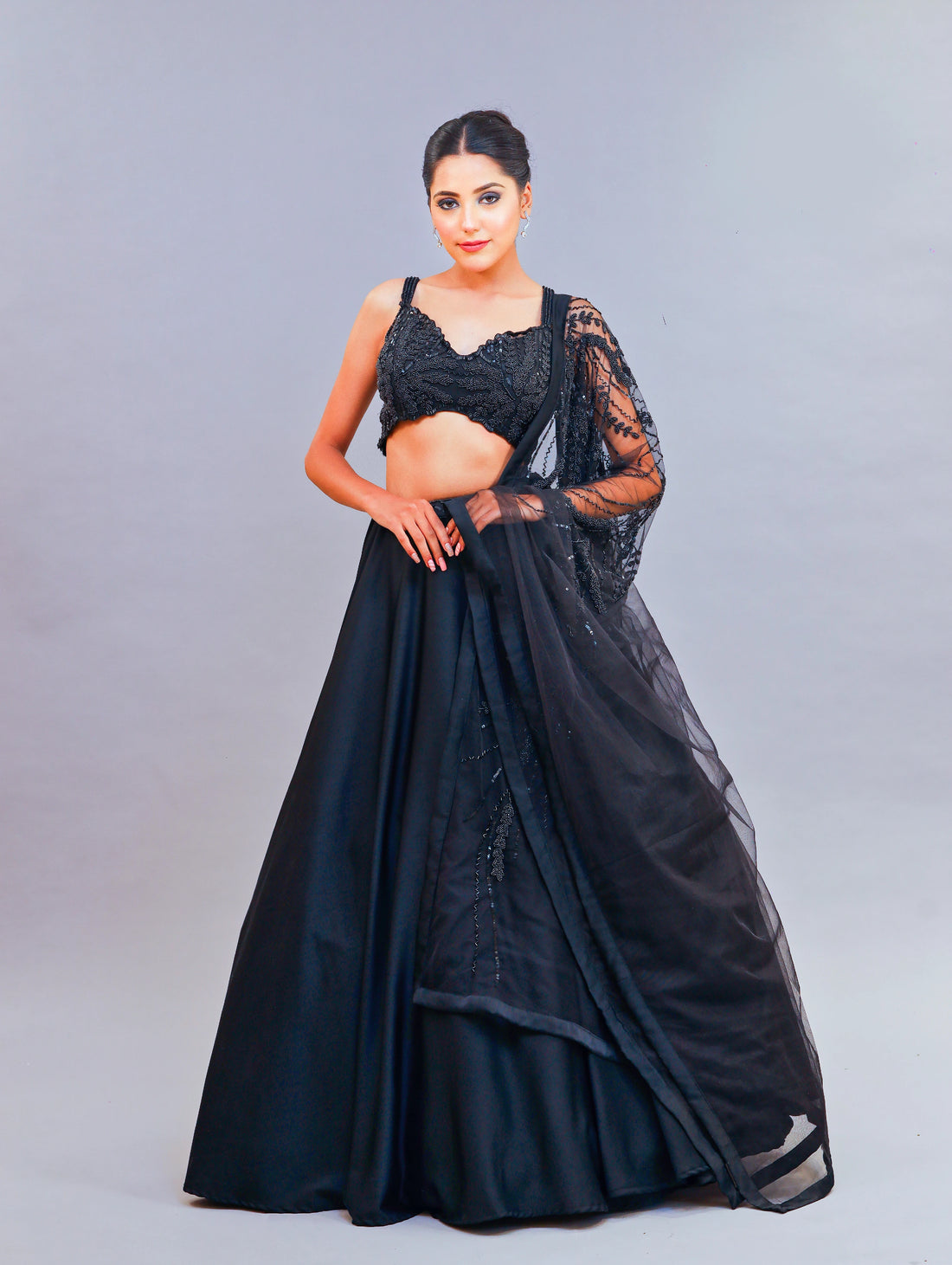 Shimoi Satin Lehenga Set