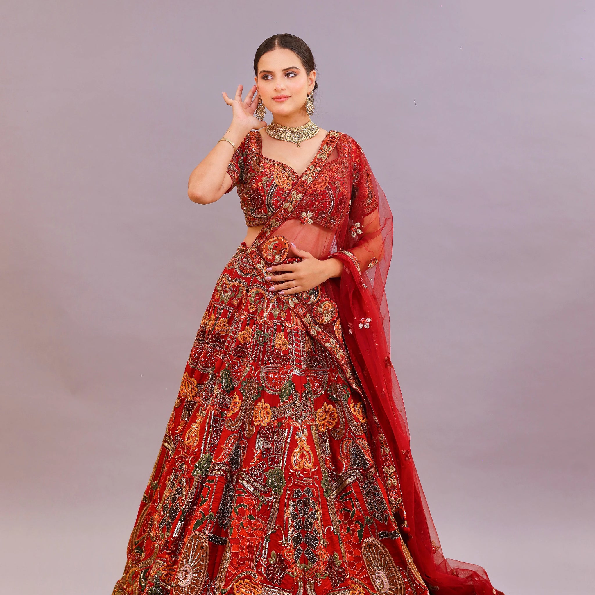 Sultana Elara Raw Silk Lehenga Set