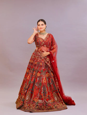 Sultana Elara Raw Silk Lehenga Set