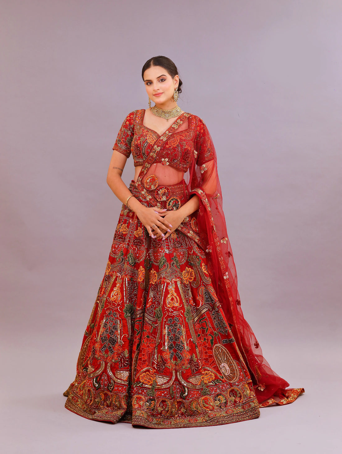 Sultana Elara Raw Silk Lehenga Set